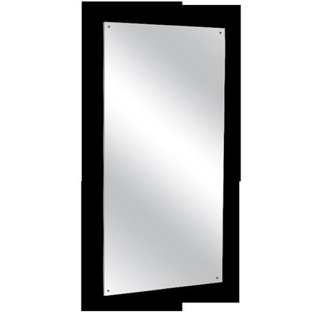 AJW AJW U7018B-2436 Frameless Mirror; No. 8B Stainless Steel Surface - 24 W X 36 H In. U7018B-2436